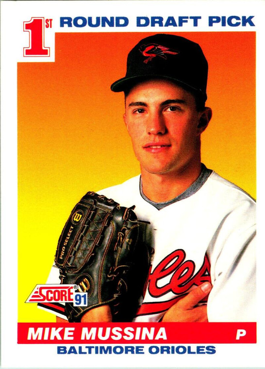 1991 Score #383 Mike Mussina VG RC Rookie Baltimore Orioles 