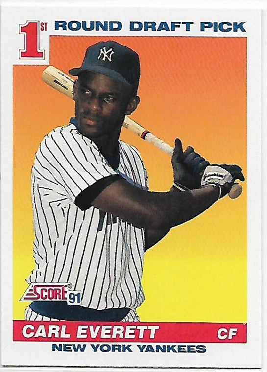1991 Score #386 Carl Everett VG RC Rookie New York Yankees 