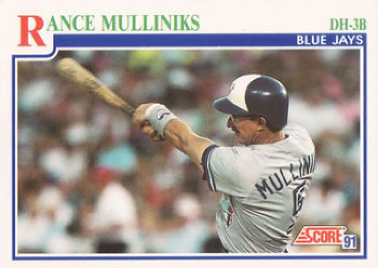 1991 Score #433 Rance Mulliniks VG Toronto Blue Jays 