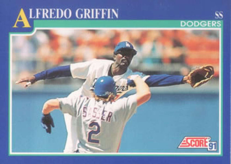 1991 Score #442 Alfredo Griffin VG Los Angeles Dodgers 