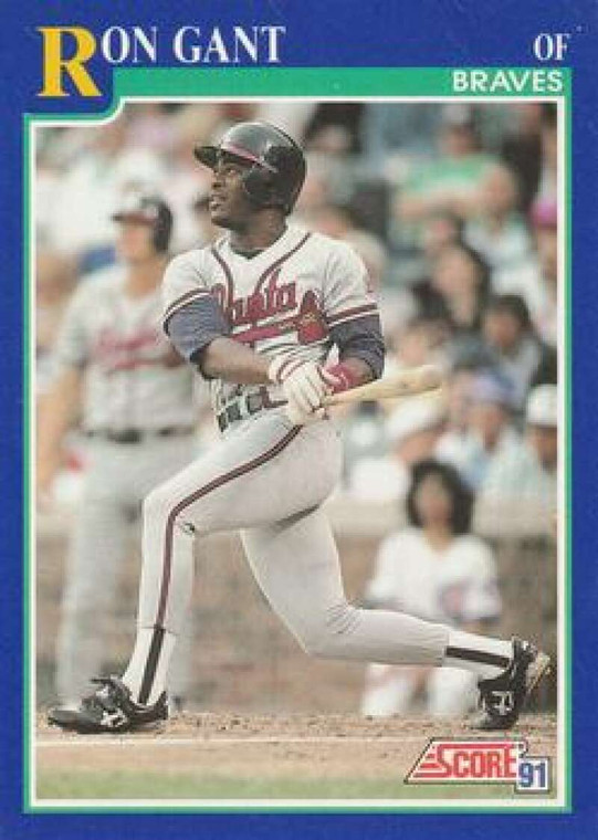 1991 Score #448 Ron Gant VG Atlanta Braves 