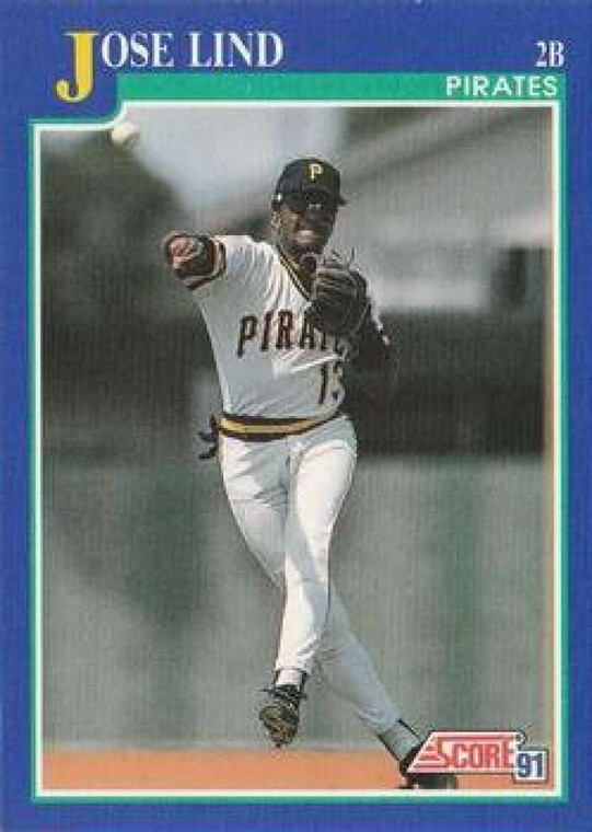 1991 Score #461 Jose Lind VG Pittsburgh Pirates 
