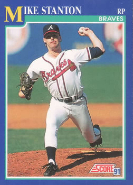 1991 Score #468 Mike Stanton VG Atlanta Braves 