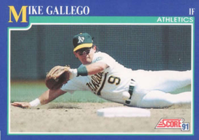 1991 Score #476 Mike Gallego VG Oakland Athletics 