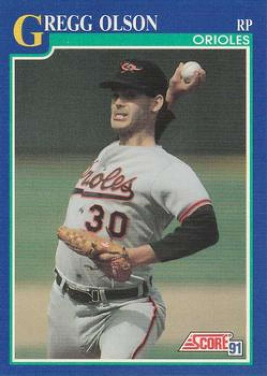 1991 Score #490 Gregg Olson VG Baltimore Orioles 
