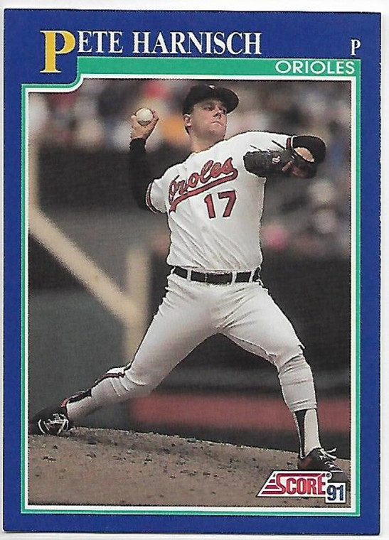 1991 Score #492 Pete Harnisch VG Baltimore Orioles 