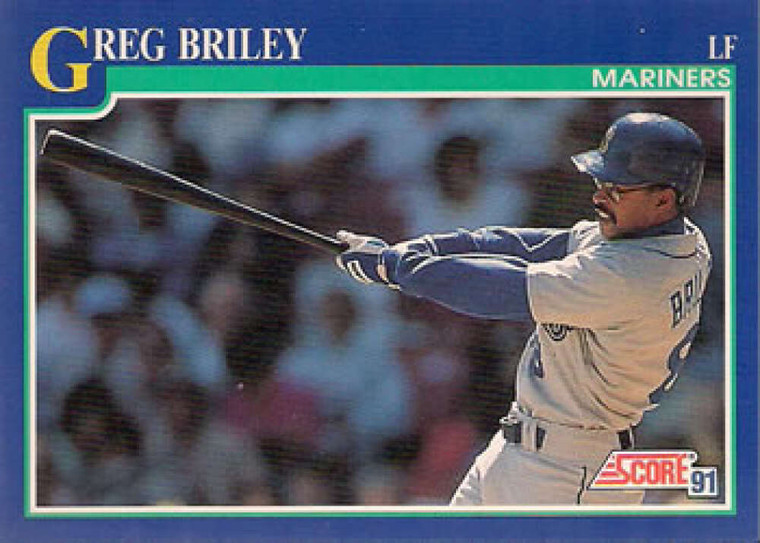 1991 Score #494 Greg Briley VG Seattle Mariners 