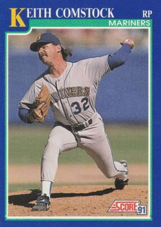 1991 Score #502 Keith Comstock VG Seattle Mariners 