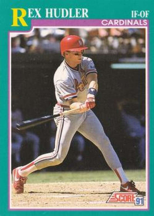 1991 Score #589 Rex Hudler VG St. Louis Cardinals 