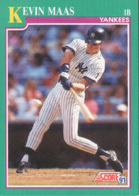 1991 Score #600 Kevin Maas VG New York Yankees 