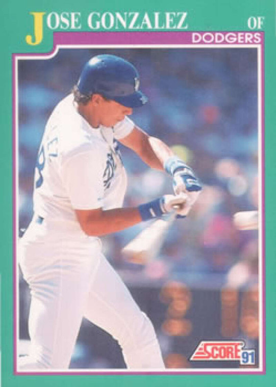 1991 Score #614 Jose Gonzalez VG Los Angeles Dodgers 