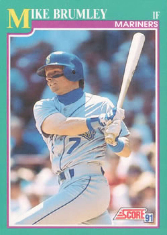 1991 Score #624 Mike Brumley VG Seattle Mariners 