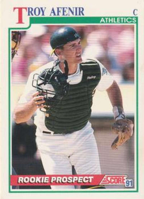 1991 Score #745 Troy Afenir VG RC Rookie Oakland Athletics 