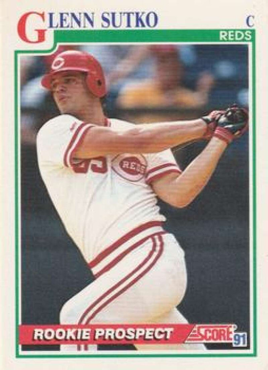 1991 Score #767 Glenn Sutko VG RC Rookie Cincinnati Reds 