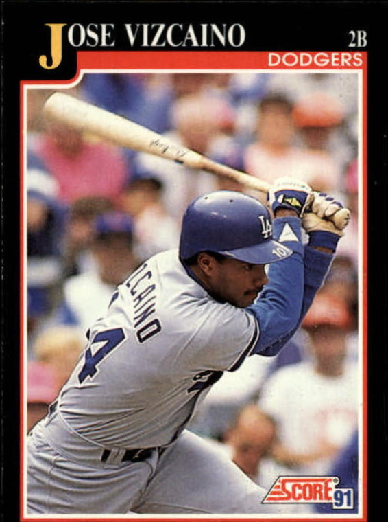 1991 Score #787 Jose Vizcaino UER VG Los Angeles Dodgers 
