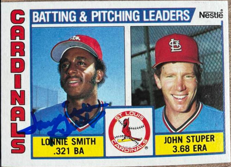 Lonnie Smith Autographed 1984 Topps Nestle #186