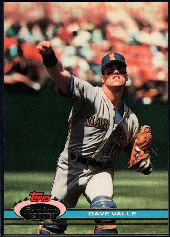 1991 Stadium Club #32 Dave Valle VG Seattle Mariners 