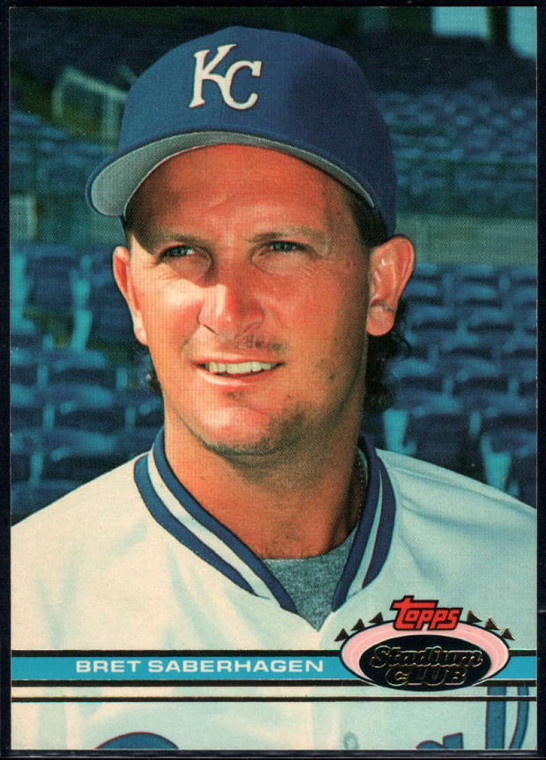 1991 Stadium Club #38 Bret Saberhagen VG Kansas City Royals 