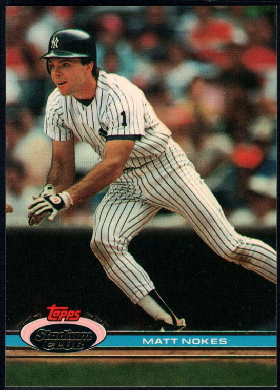 1991 Stadium Club #64 Matt Nokes VG New York Yankees 