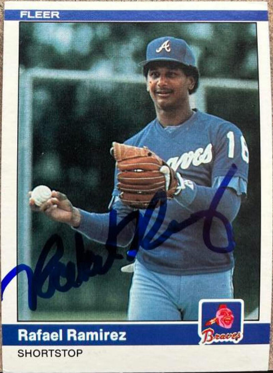 Rafael Ramirez Autographed 1984 Fleer #190