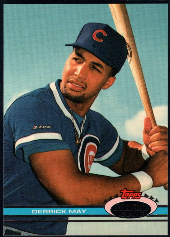 1991 Stadium Club #73 Derrick May VG Chicago Cubs 