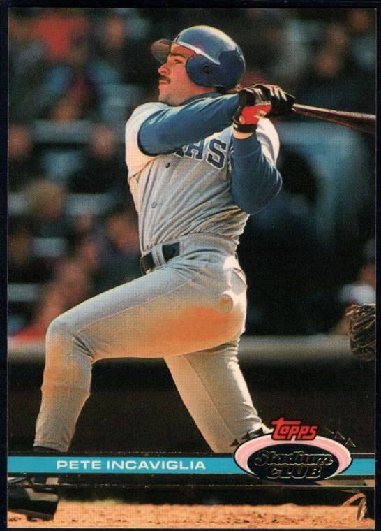 1991 Stadium Club #78 Pete Incaviglia VG Texas Rangers 