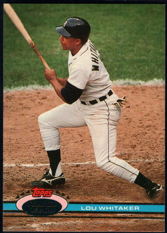 1991 Stadium Club #101 Lou Whitaker VG Detroit Tigers 