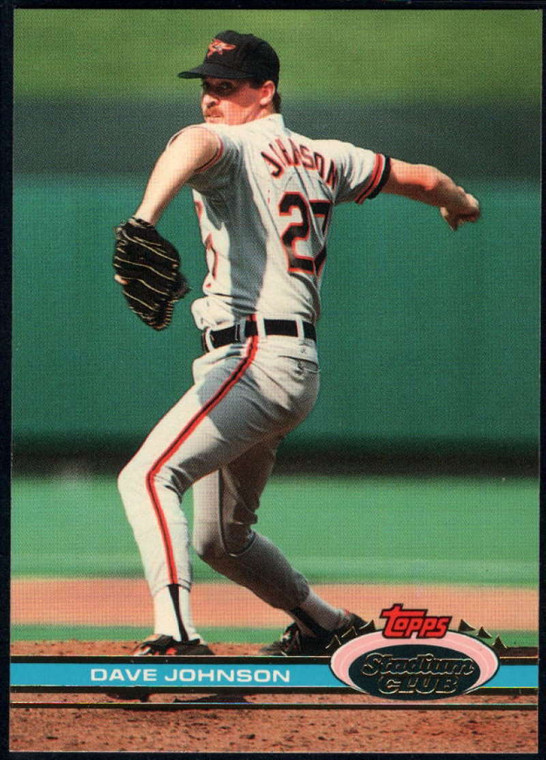 1991 Stadium Club #117 Dave Johnson VG Baltimore Orioles 