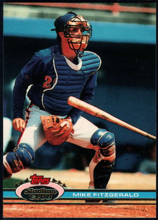 1991 Stadium Club #128 Mike Fitzgerald VG Montreal Expos 