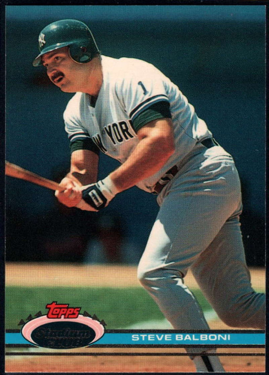 1991 Stadium Club #134 Steve Balboni VG New York Yankees 