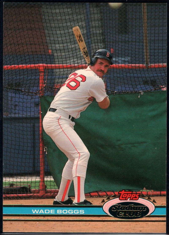 1991 Stadium Club #170 Wade Boggs VG Boston Red Sox 