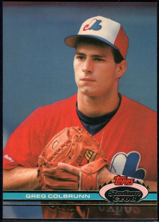 1991 Stadium Club #215 Greg Colbrunn VG RC Rookie Montreal Expos 