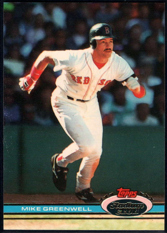1991 Stadium Club #253 Mike Greenwell VG Boston Red Sox 