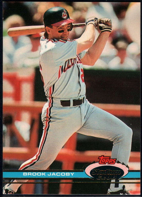 1991 Stadium Club #286 Brook Jacoby VG Cleveland Indians 