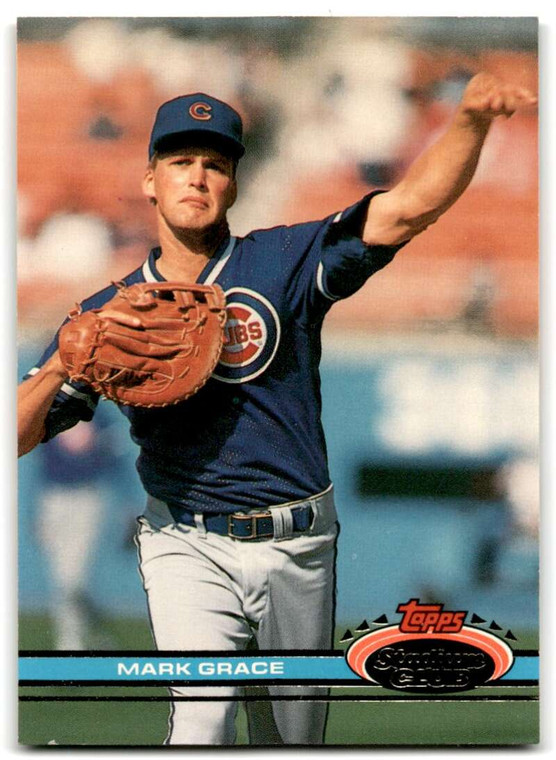 1991 Stadium Club #290 Mark Grace VG Chicago Cubs 