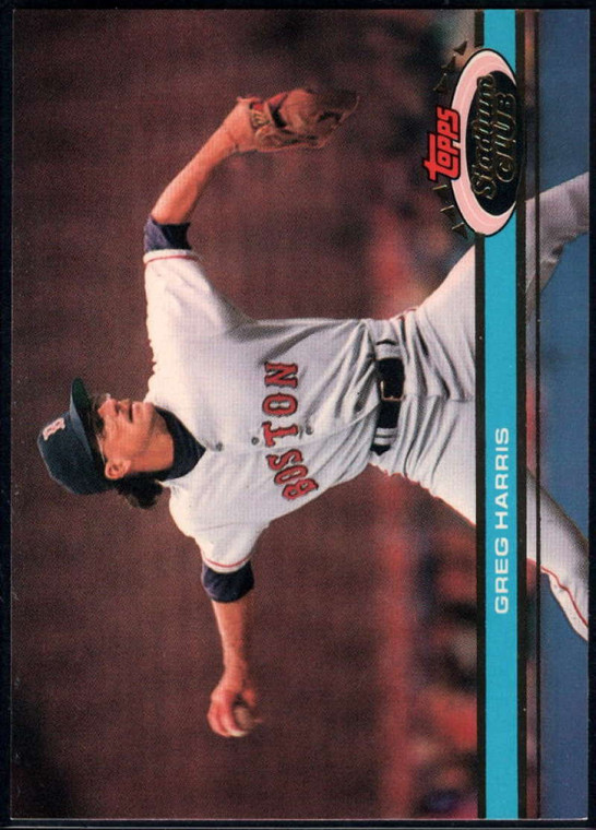 1991 Stadium Club #324 Greg Harris VG Boston Red Sox 