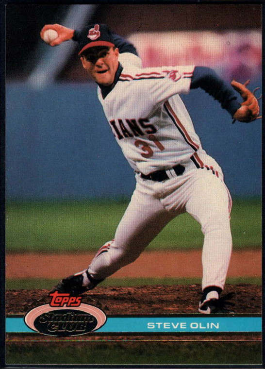 1991 Stadium Club #336 Steve Olin VG Cleveland Indians 