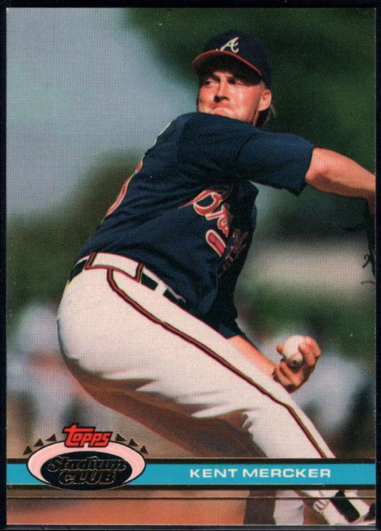 1991 Stadium Club #341 Kent Mercker VG Atlanta Braves 