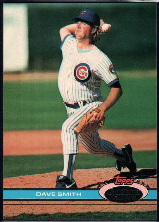1991 Stadium Club #345 Dave Smith VG Chicago Cubs 
