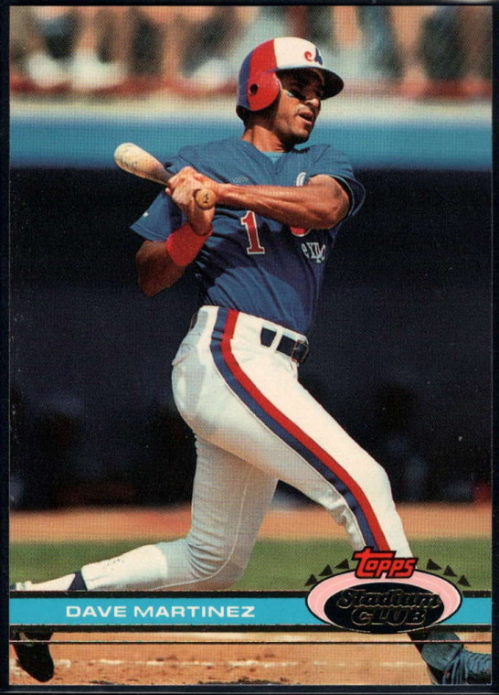 1991 Stadium Club #346 Dave Martinez VG Montreal Expos 