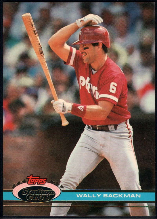 1991 Stadium Club #368 Wally Backman VG Philadelphia Phillies 