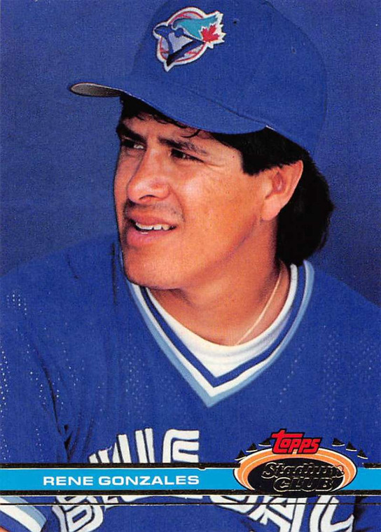 1991 Stadium Club #406 Rene Gonzales VG Toronto Blue Jays 