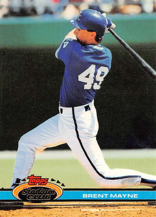 1991 Stadium Club #418 Brent Mayne VG Kansas City Royals 