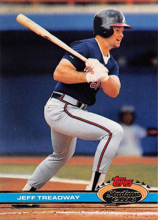 1991 Stadium Club #497 Jeff Treadway VG Atlanta Braves 