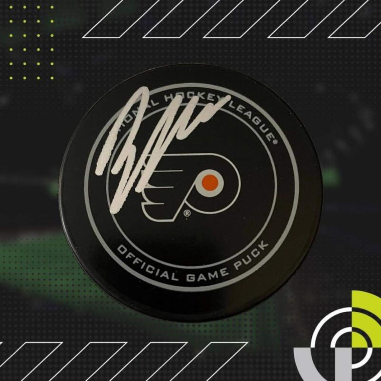 Brayden Schenn Autographed Philadelphia Flyers Logo Puck 