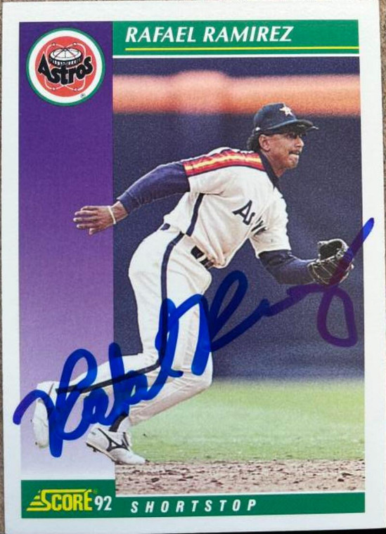 Rafael Ramirez Autographed 1992 Score #388