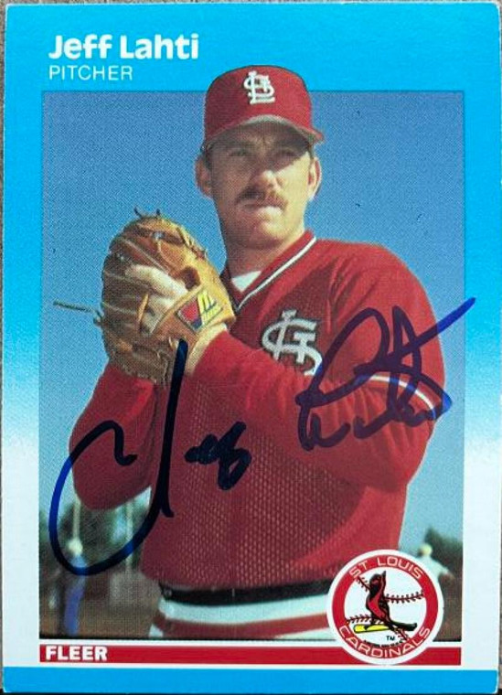 Jeff Lahti Autographed 1987 Fleer #299