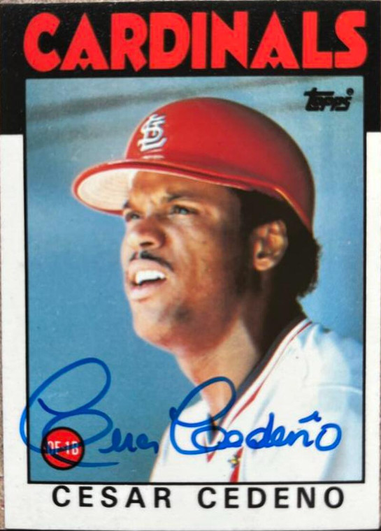 Cesar Cedeno Autographed 1986 Topps Tiffany #224