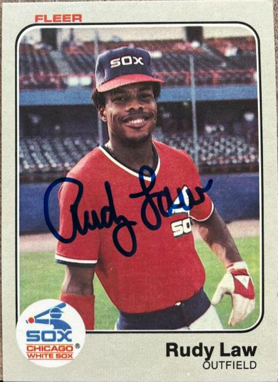 Rudy Law Autographed 1983 Fleer #244