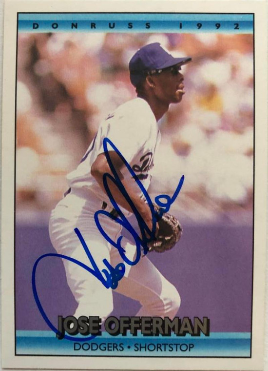 Jose Offerman Autographed 1992 Donruss #721